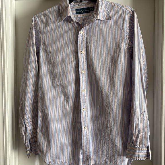 Ralph Lauren Striped Button Down Classic Oxford Shirt Men’s Size 15.5/39 - Picture 1 of 12